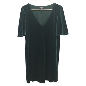 ModCloth Women Velvet Dress Size M Hunter Green Fairy Grunge Formal Fall Holiday